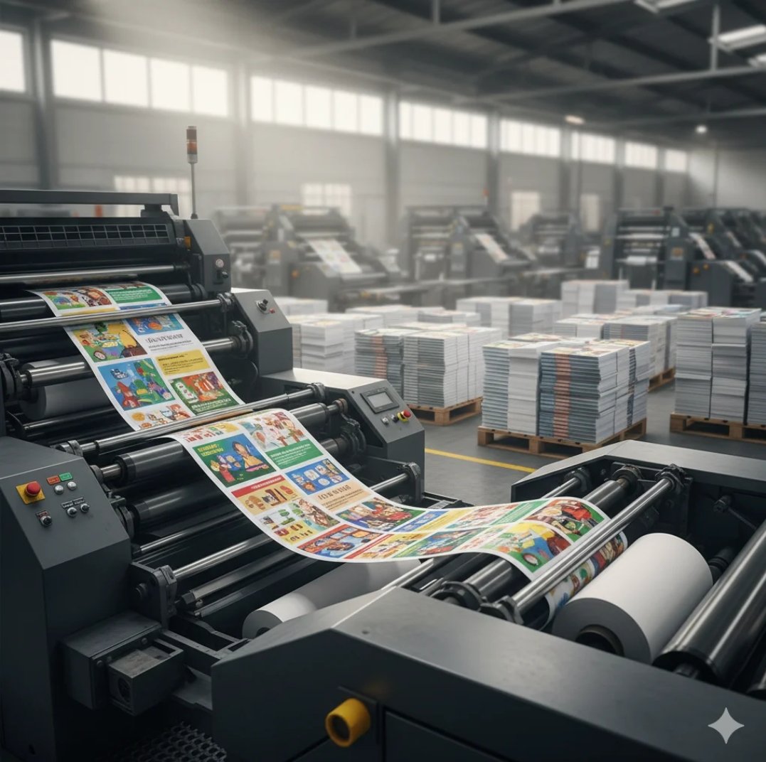 Wahab Publications offset press printing a run of illustrated children's books